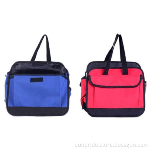 Fabric car Cooler/Lunch Bag with Insulated Water-resistant PEVA Lining and Zip Opening Compartment